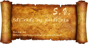 Sárkány Valéria névjegykártya