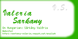 valeria sarkany business card
