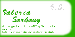 valeria sarkany business card